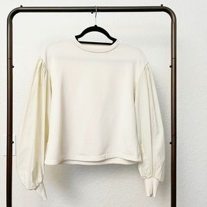 Vero Moda Cream Contrast Balloon Sleeve Sweater